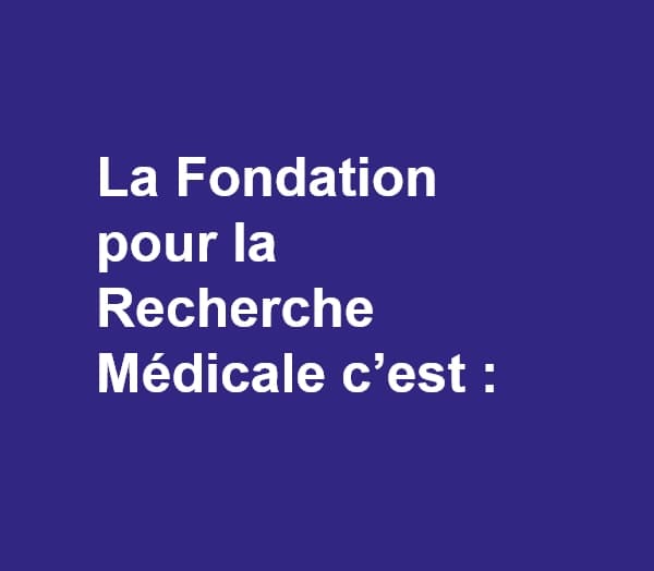 La Fondation pour la Recherche Médicale c'est :